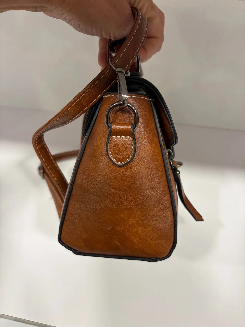 Fashion bag Casual Tan Satchel Crossbody Bag